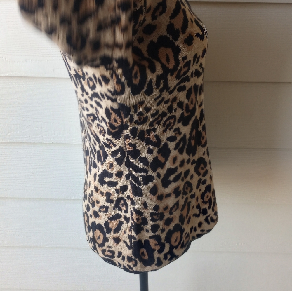 Bebe Basic Cheetah Leopard Print Sweater - image 8